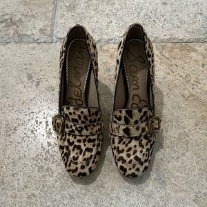 Sam Edelman Pony Hair Leopard Heels
